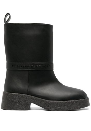 Stella McCartney debossed-logo detail boots - Black