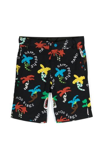 Stella McCartney Kids graphic-print chino shorts - Black