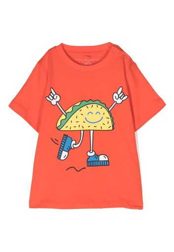 Stella McCartney Kids graphic-print short-sleeved T-shirt - Orange