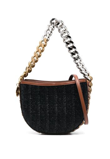 Stella McCartney Frayme woven shoulder bag - Black