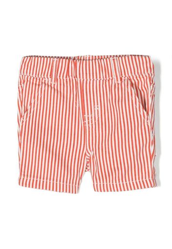 Stella McCartney Kids guitar motif striped shorts - Red