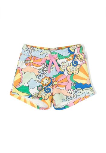 Stella McCartney Kids graphic-print mini shorts - Blue