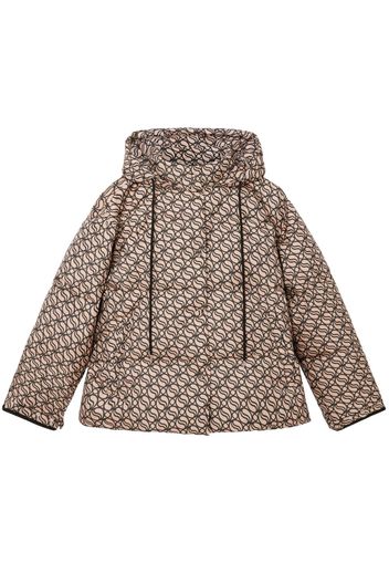 Stella McCartney S-Wave hooded puffer jacket - Brown