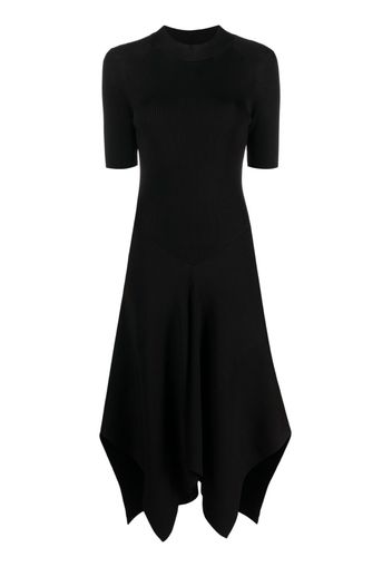 Stella McCartney asymmetric ribbed-knit dress - Black