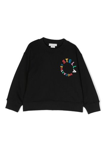 Stella McCartney Kids logo-print long-sleeve sweatshirt - Black