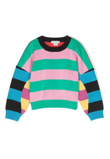 Stella McCartney Kids colour-block cotton-blend sweatshirt - Pink