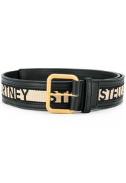 Stella McCartney logo embroidered belt - Black