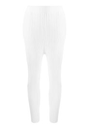 ribbed high-waisted leggings