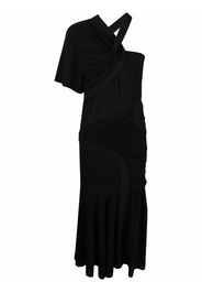 Stella McCartney single-sleeve midi dress - Black