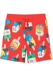 Stella McCartney Kids ice lolly-print track shorts - Red