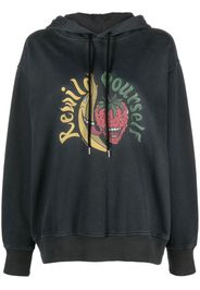 Stella McCartney Rewild fruit-print jersey hoodie - Black