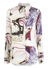 Stella McCartney abstract print buttoned shirt - White