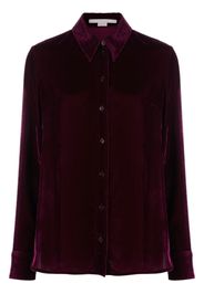 Stella McCartney velvet button-up shirt - Purple