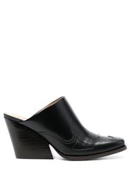 Stella McCartney square-toe Cuban-heel mules - Black