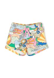 Stella McCartney Kids graphic-print mini shorts - Blue