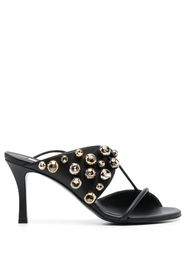 Stella McCartney bead-embellished 90mm artificial-leather sandals - Black