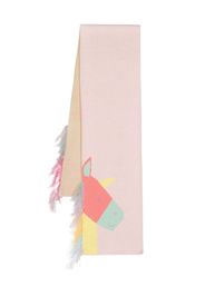 Stella McCartney Kids graphic-print knitted scarf - Pink