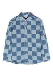 Stella McCartney Kids long-sleeve checked shirt - Blue