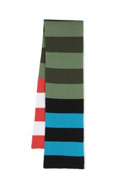 Stella McCartney Kids stripe-pattern knitted scarf - Blue