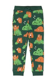 Stella McCartney Kids bear-print cotton trousers - Green