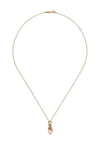 18kt yellow gold Pisces Astro Ball pearl necklace