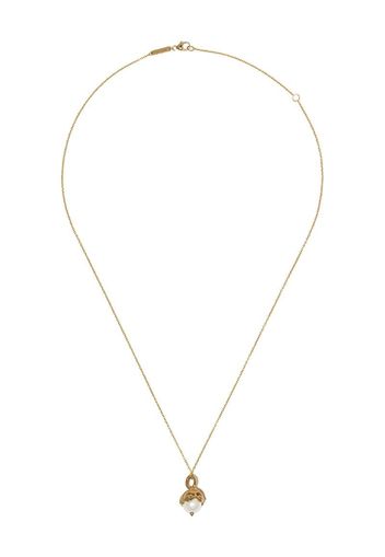 18kt yellow gold Gemini Astro Ball pearl pendant necklace