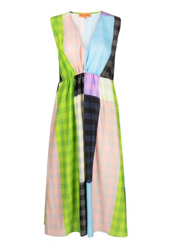 Stine Goya Annalie panelled midi dress - Green