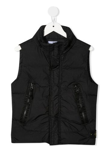 Stone Island Junior feather-down sleeveless gilet - Black