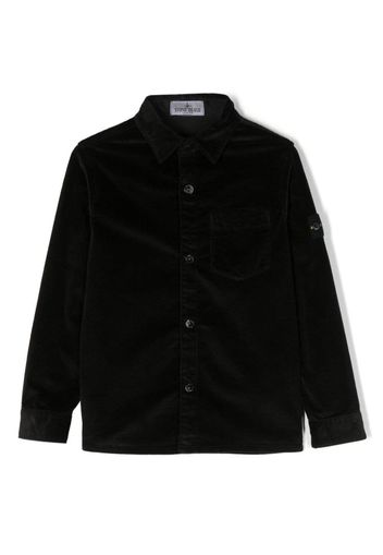 Stone Island Junior Compass-motif buttoned shirt - Black