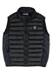 Stone Island Junior logo-patch padded gilet - Black