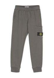 Stone Island Junior Compass-badge cotton track pants - Grey