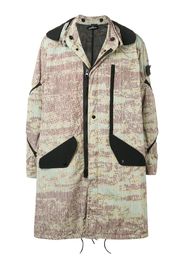 Stone Island Shadow Project printed hooded parka coat - Green