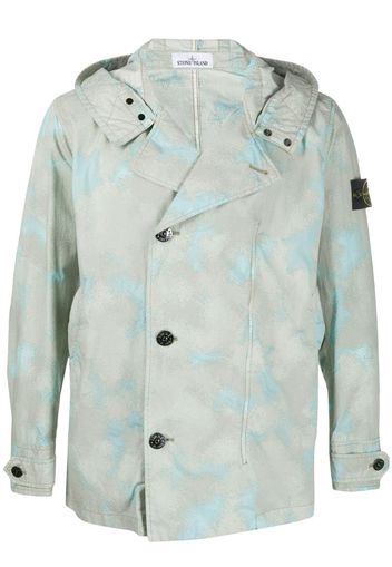 camouflage print hooded jacket