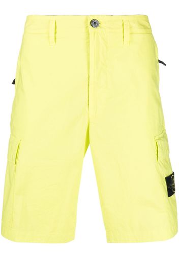 Stone Island Compass logo-patch cargo shorts - Green