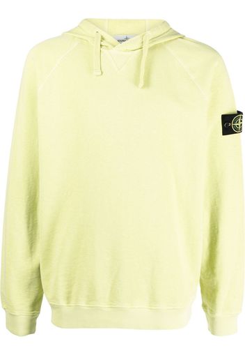 Stone Island Compass badge cotton hoodie - Green