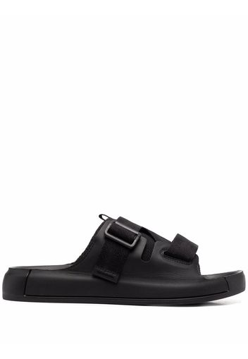 Stone Island Shadow Project double-buckle sandals - Black