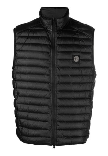 Stone Island compass-patch feather-down gilet - Black