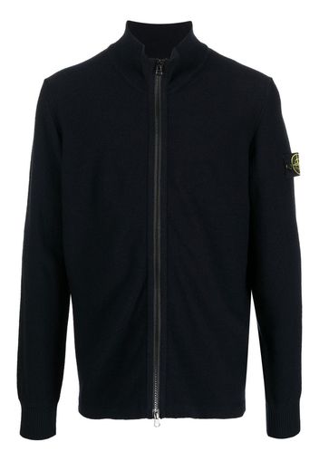 Stone Island Compass-patch zip jumper - Blue