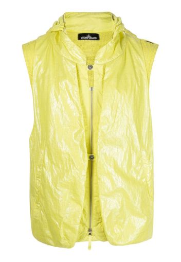 Stone Island Shadow Project zip-up hooded gilet - Green