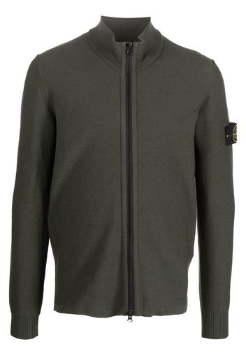 Stone Island Compass-patch zip jumper - Green