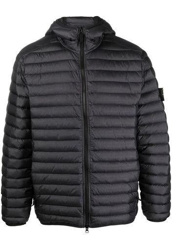 Stone Island quilted panelled down jacket - Black