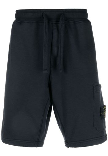 Stone Island Compass-patch cargo shorts - Blue