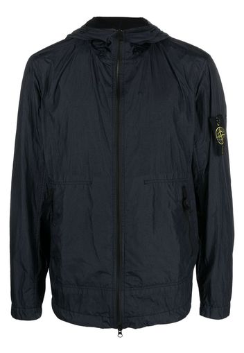 Stone Island logo-patch zip-up bomber jacket - Blue