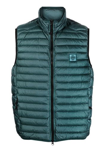 Stone Island Compass-patch quilted vest - Green