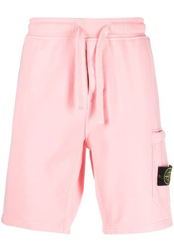 Stone Island side logo-patch detail shorts - Pink