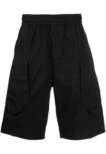 Stone Island Shadow Project cotton-blend drop-crotch shorts - Black