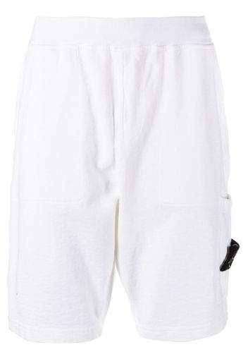 Stone Island side logo-patch shorts - White