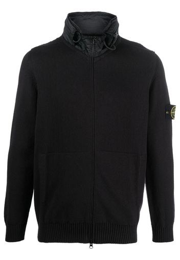 Stone Island concealed-hood zip-up cardigan - Blue