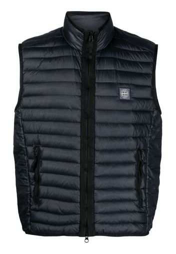 Stone Island Compass-patch padded gilet - Blue