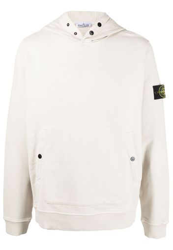 Stone Island Compass patch cotton hoodie - Neutrals